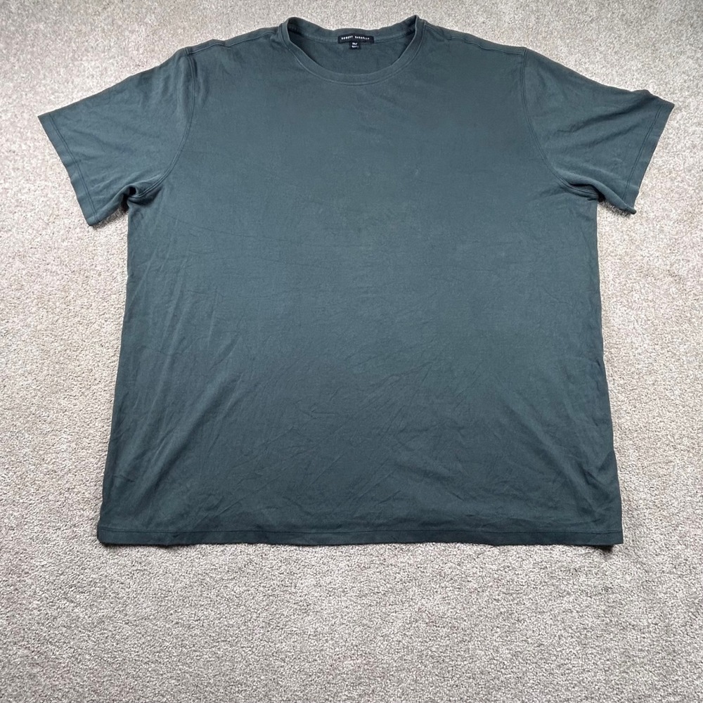 Robert Barakett Mens The Barakett Tee Crew Neck Pima Cotton Dark Green 2XLT